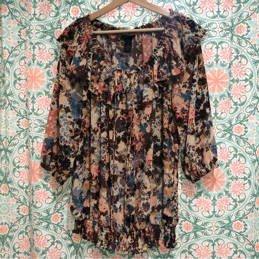 Lane Brant Floral Blouse
